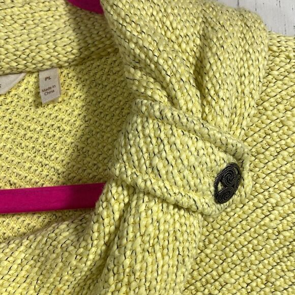 Soft Surroundings Yellow Cowl Neck Button Hem Knit Sweater Tunic Cozy Fall Layer - Picture 14 of 15